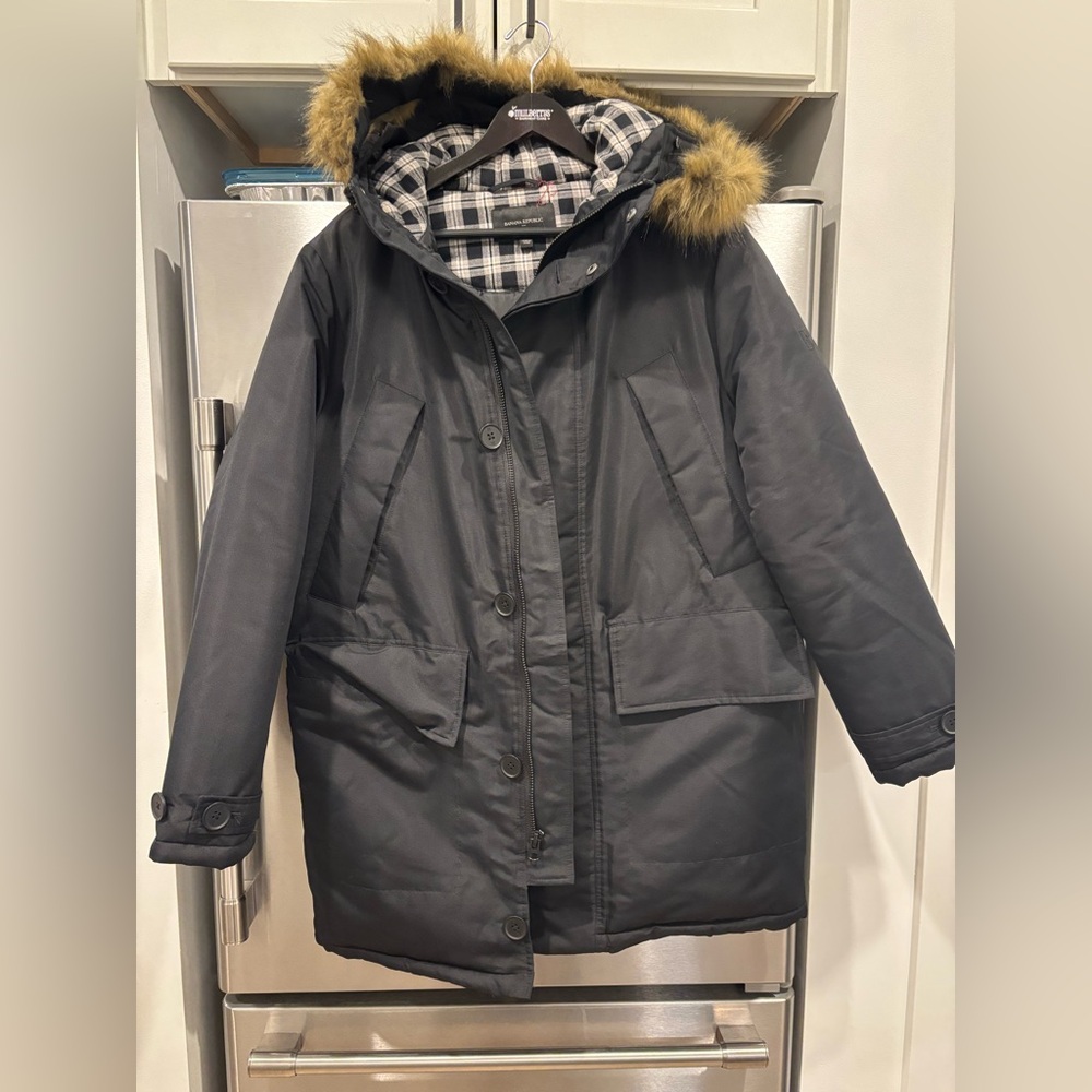 Banana Republic Coat with Fur Hood